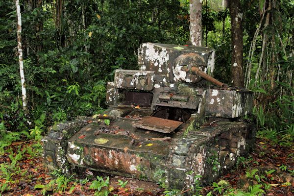 Stuart Tank, Tahitu Island, World War Two Sites, Solomon Islands