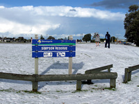 Snow storm, Papamoa, NZ. 
